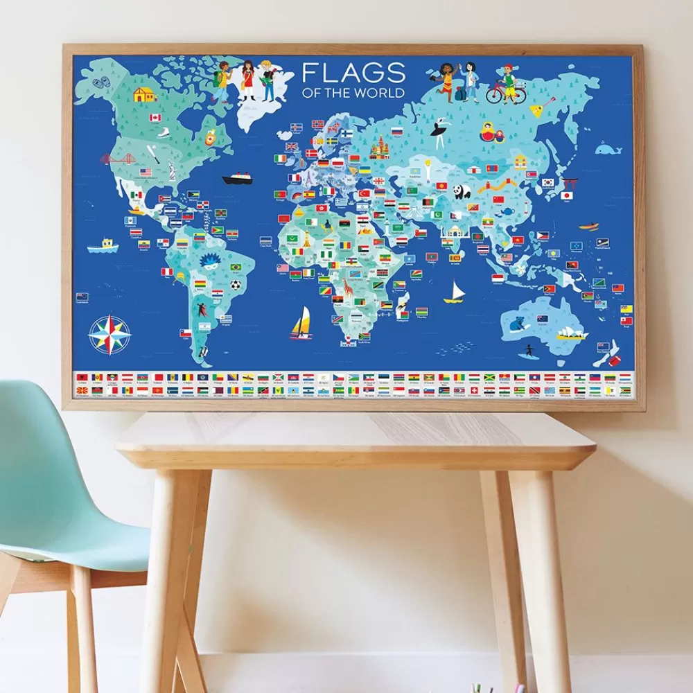 Best Educational Poster + 200 Stickers: Flags Of The World Stickers And Stickers