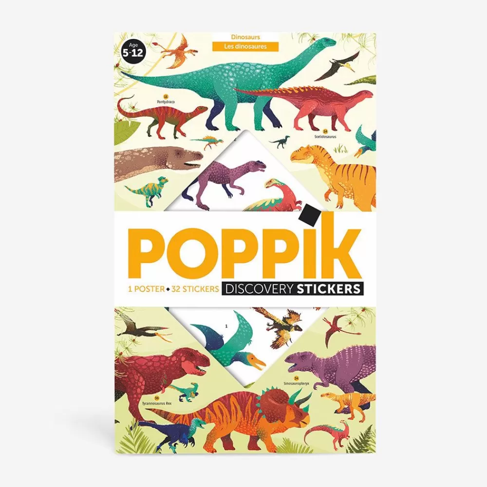 Cheap Educational Poster + 32 Stickers: Dinosaur Stickers And Stickers