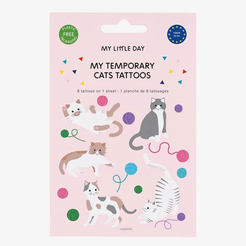 Store Ephemeral Tattoo: 1 Sheet Of 8 Cat Tattoos Temporary Tattoos