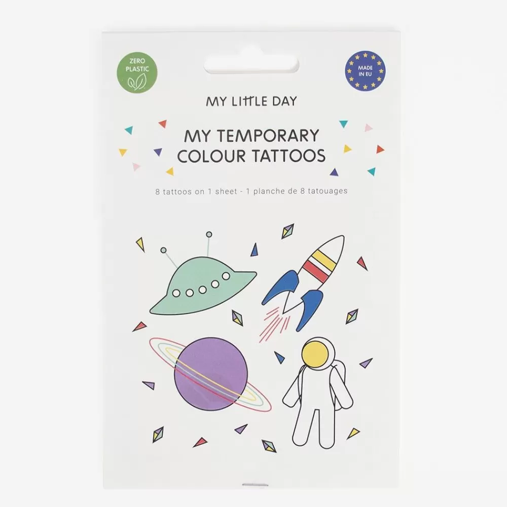 Shop Ephemeral Tattoo: 1 Sheet Of 8 Cosmos Tattoos Temporary Tattoos