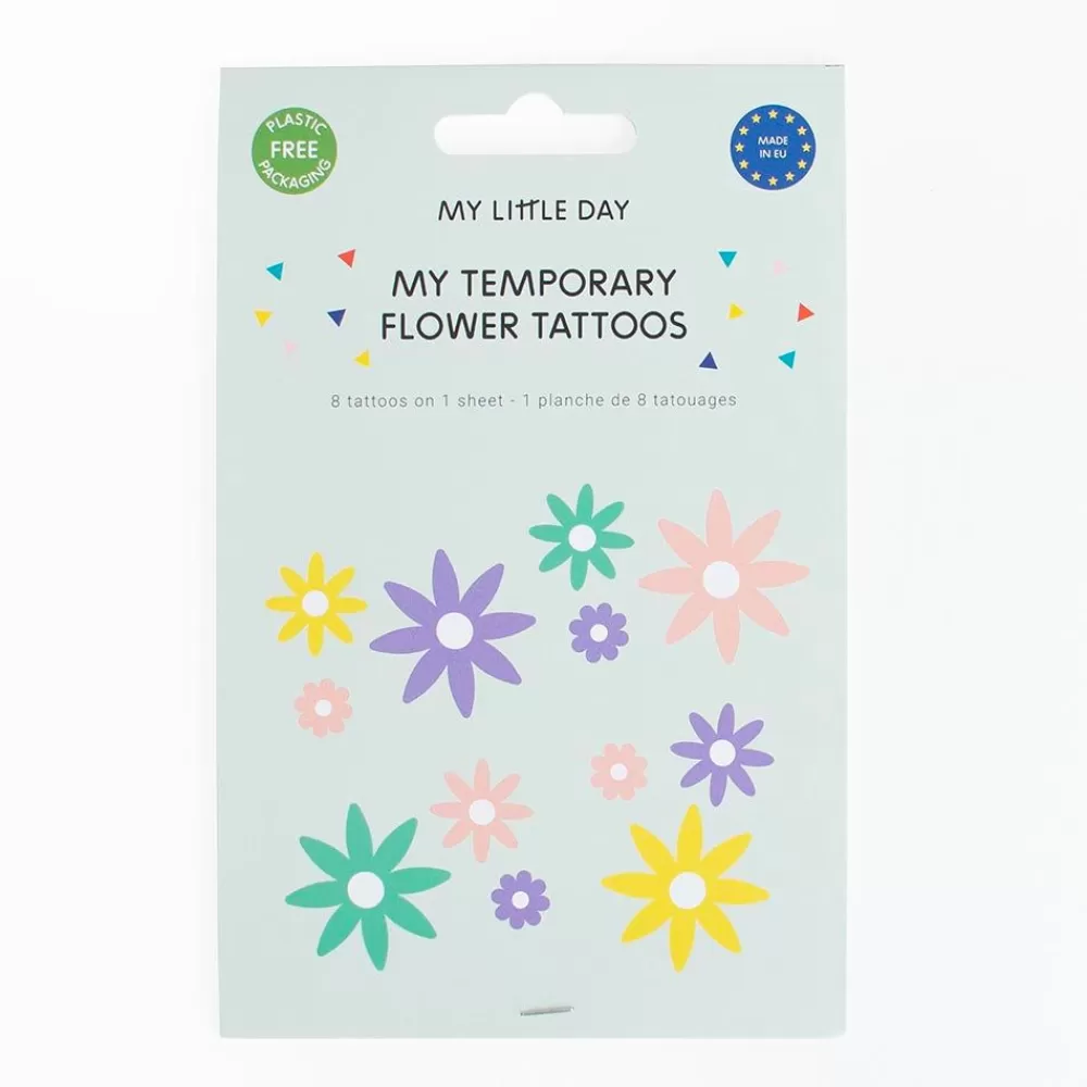 Outlet Ephemeral Tattoo: 1 Sheet Of 8 Daisy Tattoos Temporary Tattoos