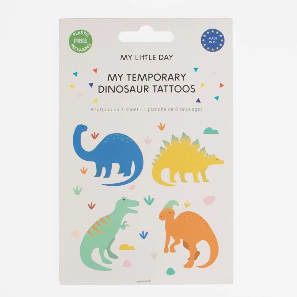 Cheap Ephemeral Tattoo: 1 Sheet Of 8 Dino Tattoos Temporary Tattoos