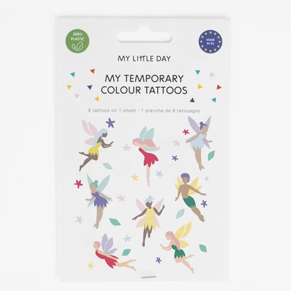 Best Ephemeral Tattoo: 1 Sheet Of 8 Fairy Tattoos Temporary Tattoos