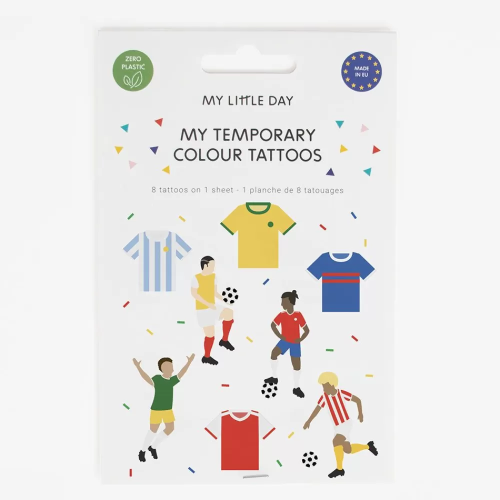 New Ephemeral Tattoo: 1 Sheet Of 8 Football Tattoos Temporary Tattoos