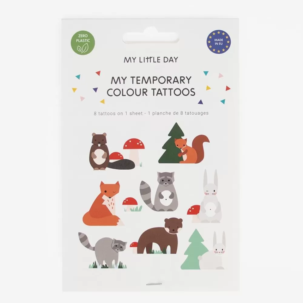 Discount Ephemeral Tattoo: 1 Sheet Of 8 Forest Tattoos Temporary Tattoos