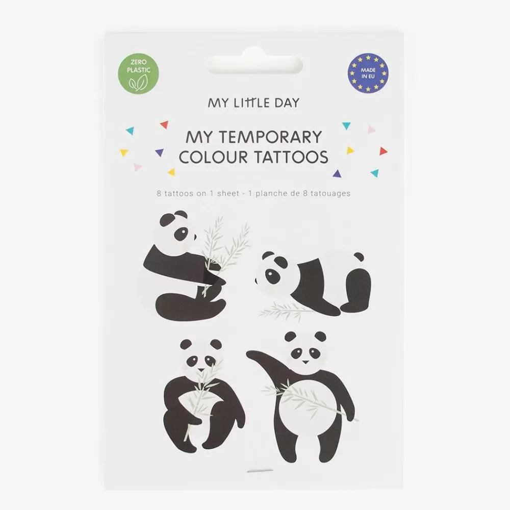 Store Ephemeral Tattoo: 1 Sheet Of 8 Panda Tattoos Temporary Tattoos