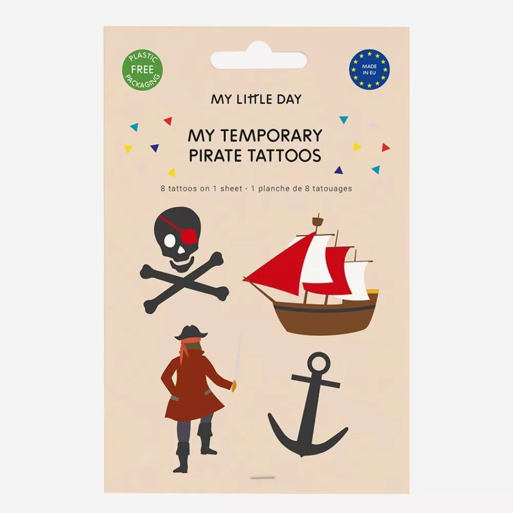 Shop Ephemeral Tattoo: 1 Sheet Of 8 Pirate Tattoos Temporary Tattoos