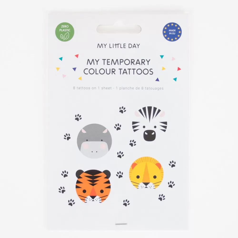 Cheap Ephemeral Tattoo: 1 Sheet Of 8 Safari Tattoos Temporary Tattoos