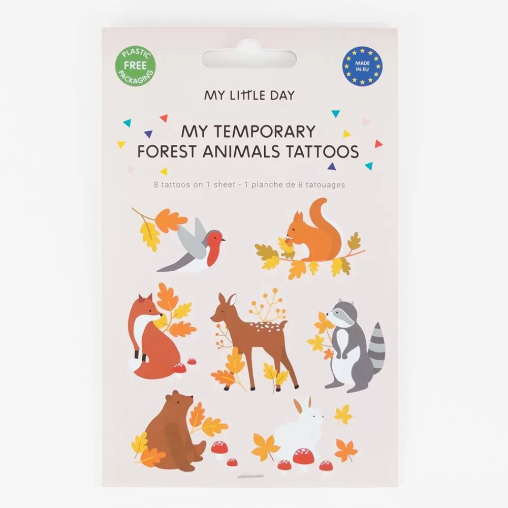 Cheap Ephemeral Tattoo: 1 Sheet Of 8 Wooden Tattoos Temporary Tattoos