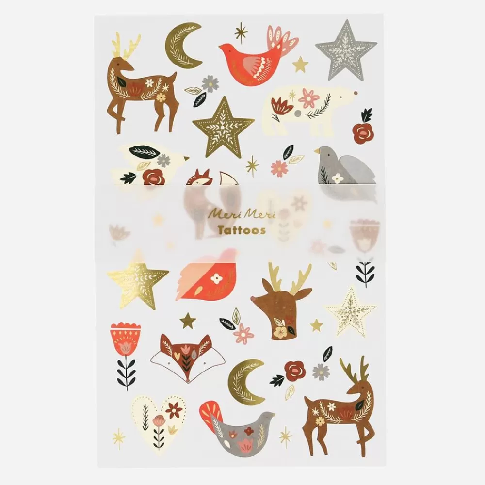 Sale Ephemeral Tattoo: 2 Woodland Animal Boards Temporary Tattoos