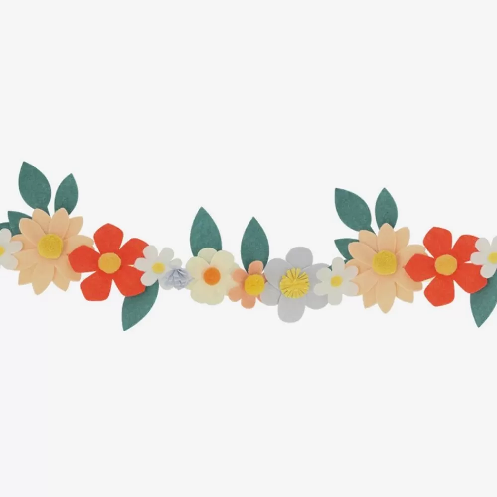 Hot Felt Flower Garland Floral Decorations