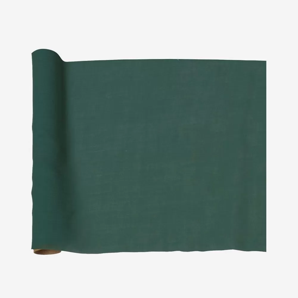 Best Sale Fir Green Muslin Table Runner Tablecloths & Table Runners