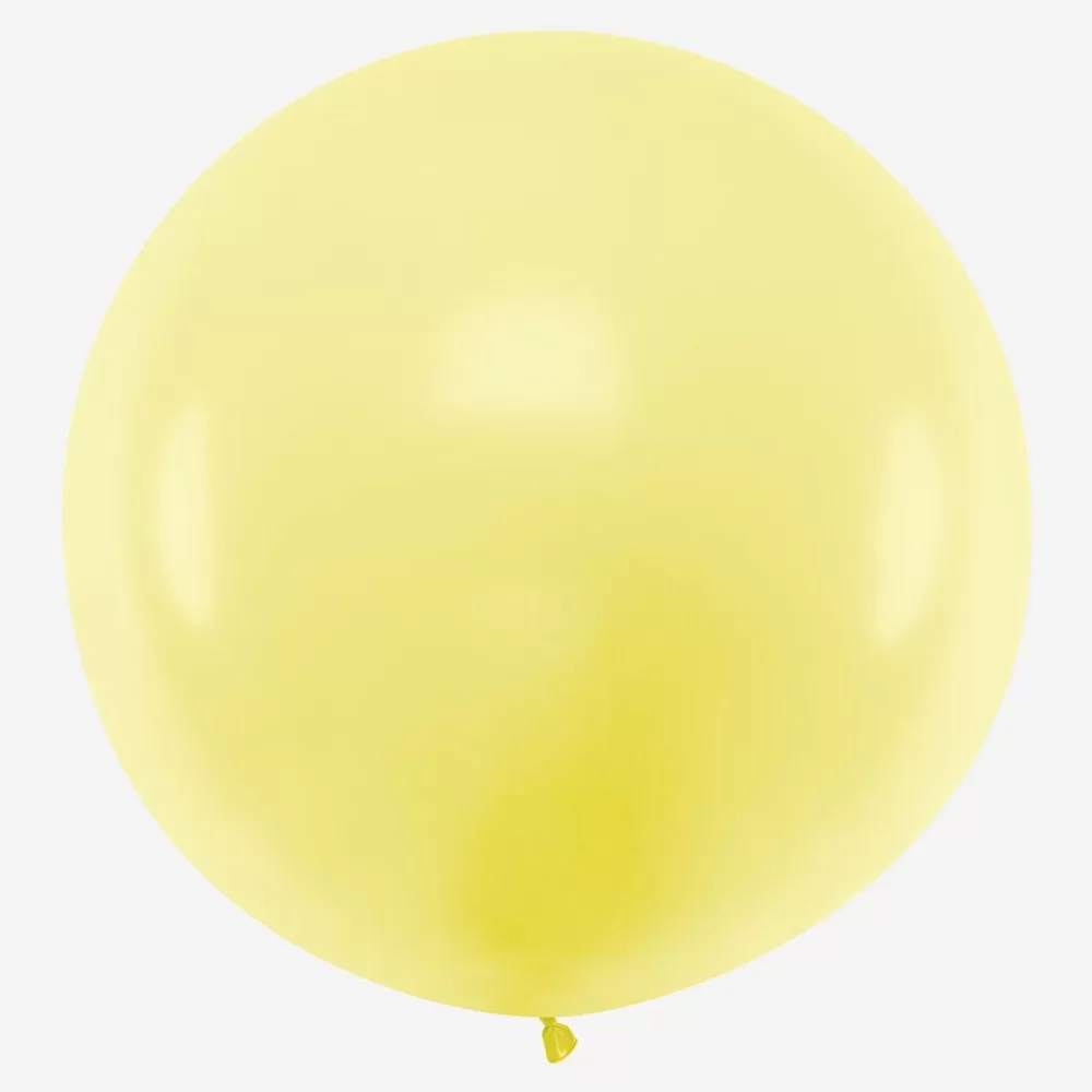 Discount Giant Balloon: 1 Pastel Yellow Balloon Plain Balloons