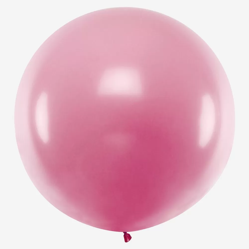 Discount Giant Balloon: 1 Shiny Pink Balloon Plain Balloons