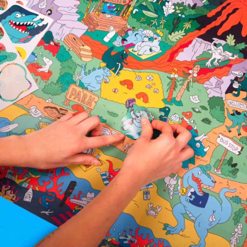 New Giant Dinosaur Poster With Stickers Stickers And Stickers