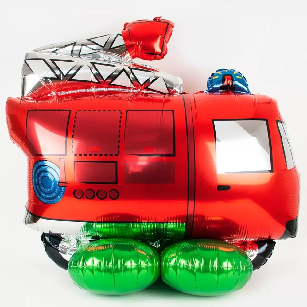 Best Giant Fire Truck Balloon With Base Shaped Helium Balloons