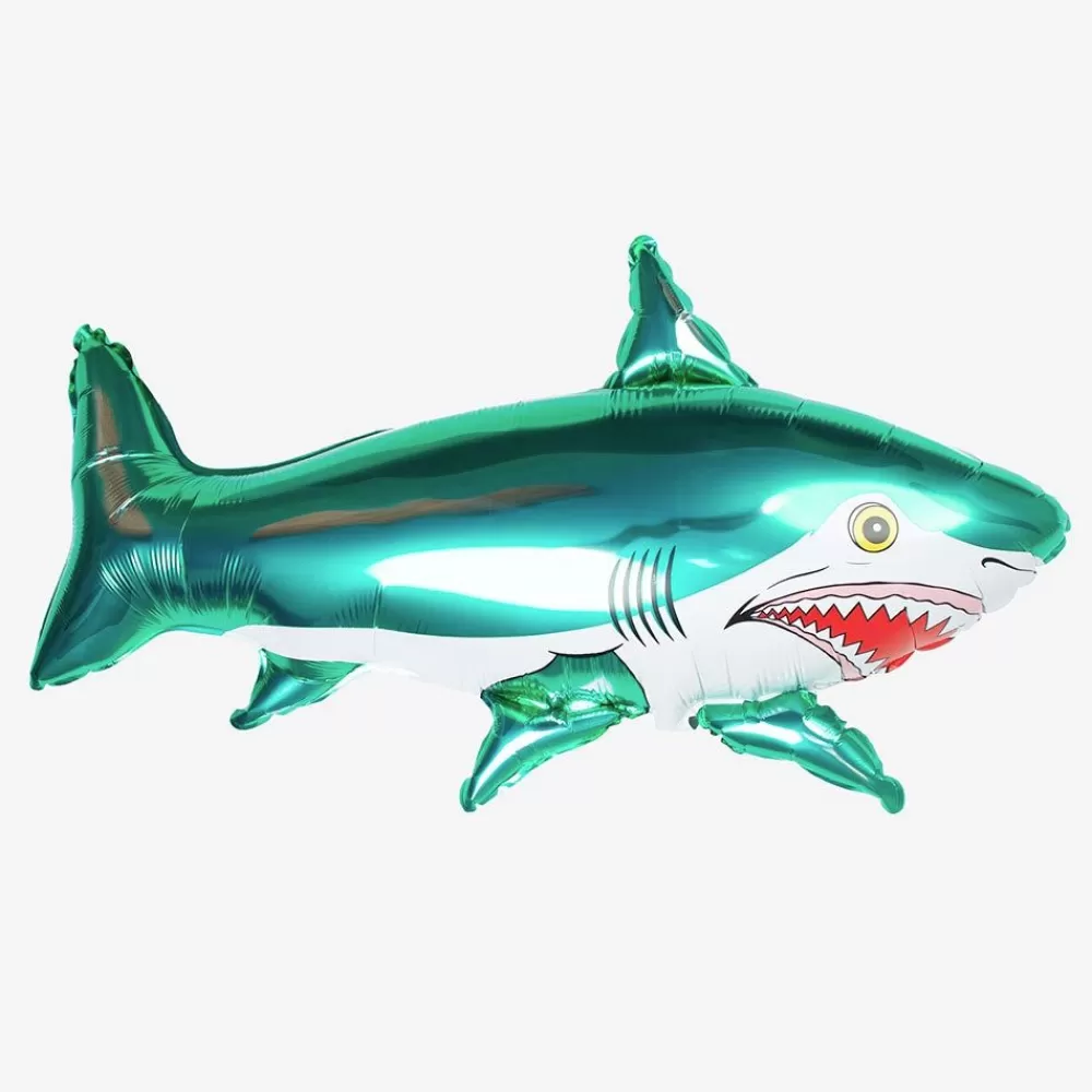 Clearance Giant Green Shark Balloon Shaped Helium Balloons