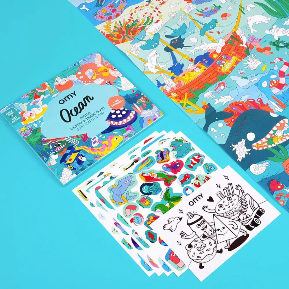 Clearance Giant Ocean Poster With Stickers Stickers And Stickers