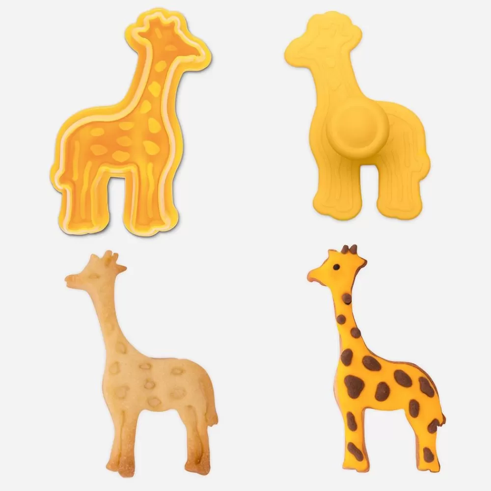 Outlet Giraffe Cookie Cutter With Pusher Piece Holders And Cutters