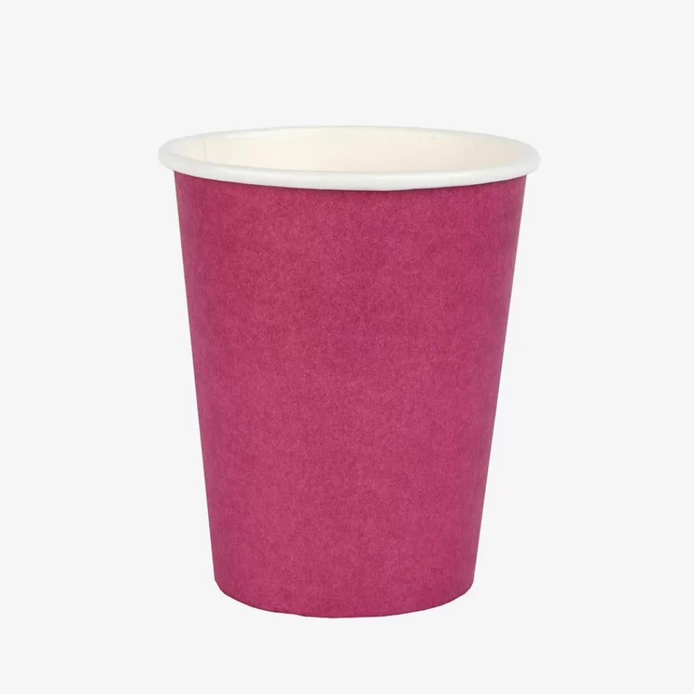 Cheap Gobelet Carton : 10 Gobelets Fuchsia Cups