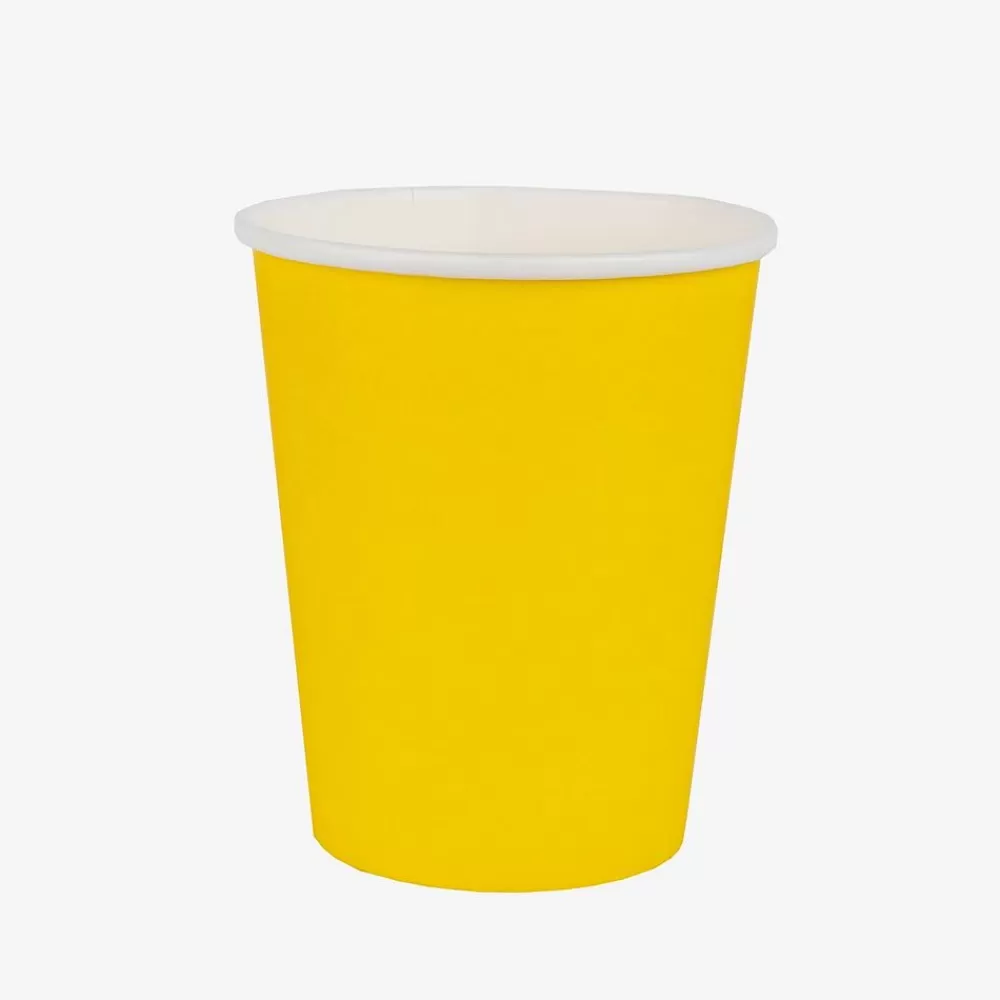 Shop Gobelet Carton : 10 Gobelets Jaunes Cups