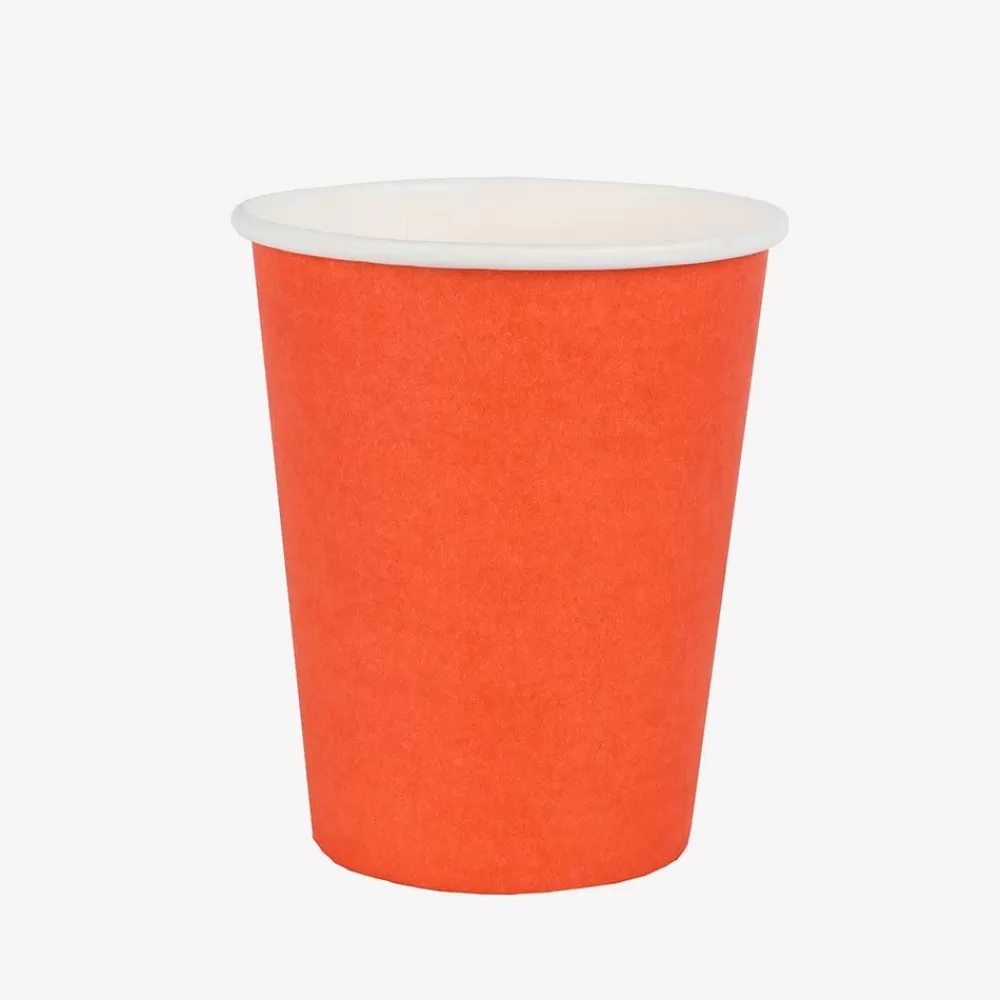 Store Gobelet Carton : 10 Gobelets Orange Cups