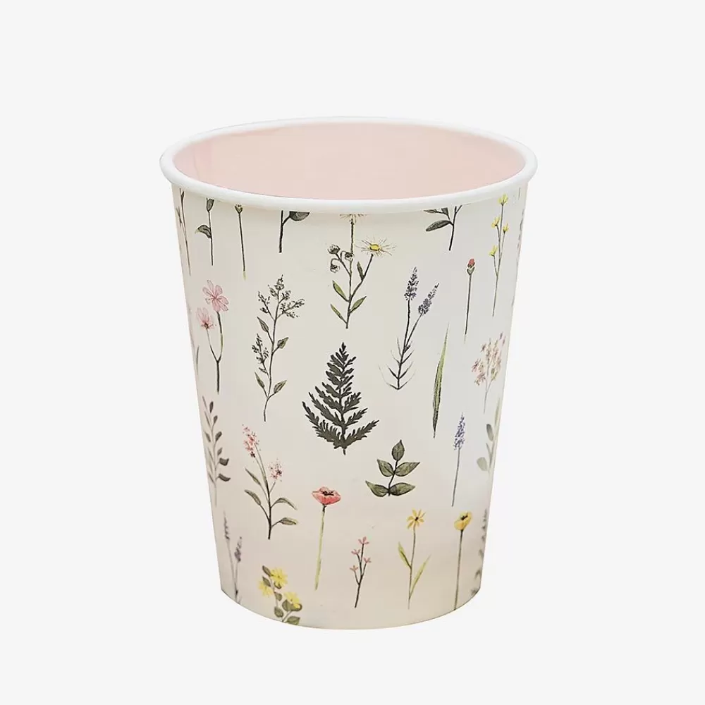 Store Gobelet Carton : 8 Gobelets Fleurs Des Champs Cups