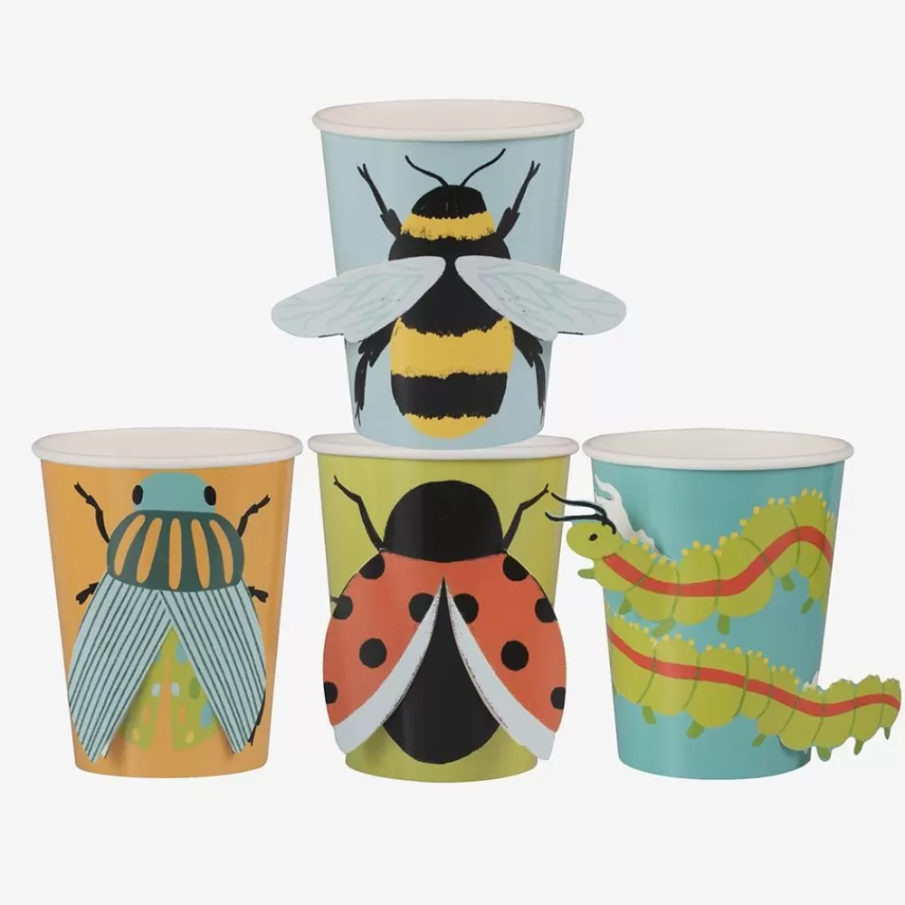 New Gobelet Carton : 8 Gobelets Insectes 3D Cups