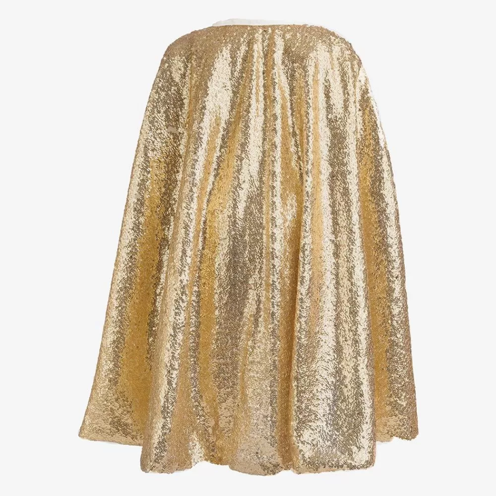 Clearance Gold Princess Cape With Sequins Birthday Gifts