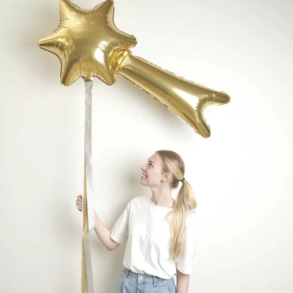 Cheap Gold Shooting Star Balloon Shaped Helium Balloons