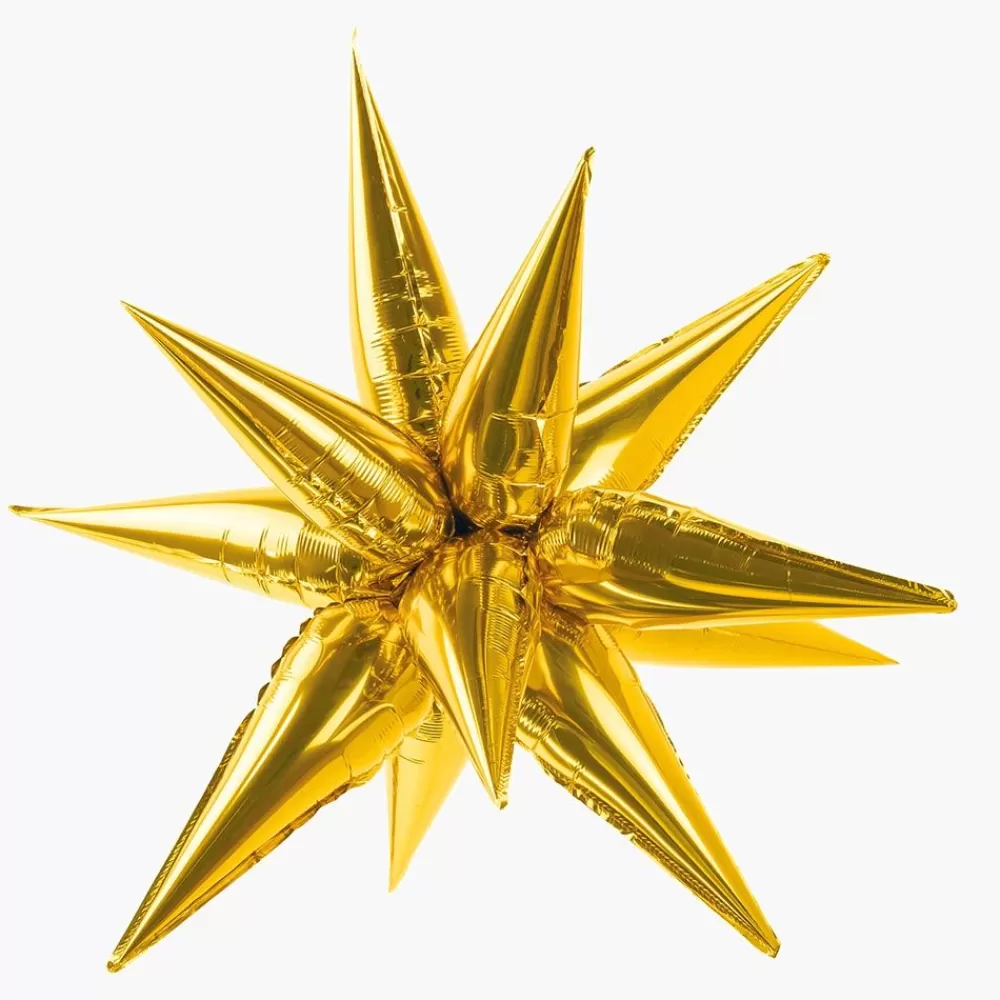 Fashion Golden 3D Star Balloon Shaped Helium Balloons