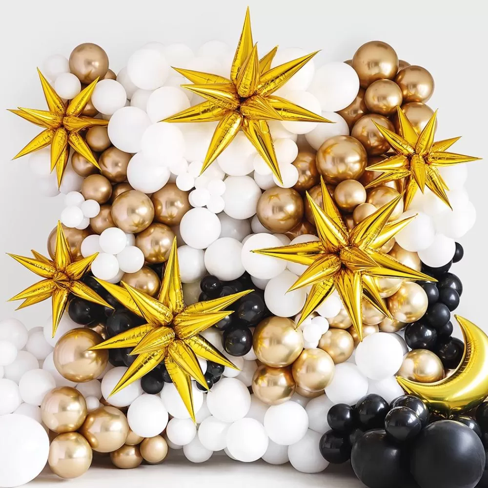 Fashion Golden 3D Star Balloon Shaped Helium Balloons