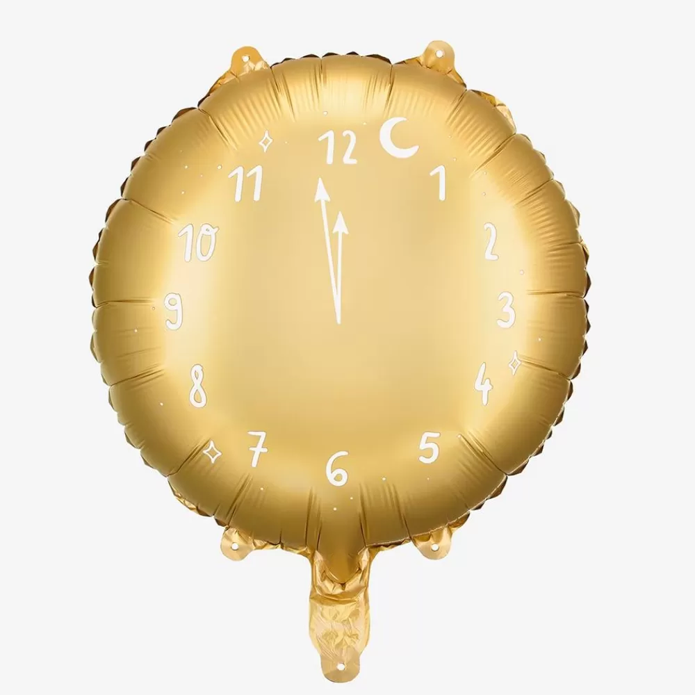 New Golden Clock Balloon Shaped Helium Balloons