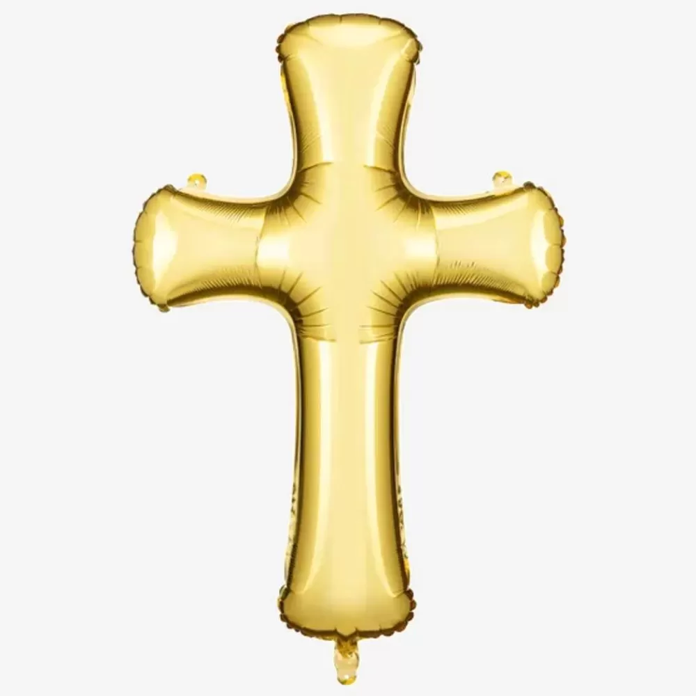 Hot Golden Cross Balloon Shaped Helium Balloons