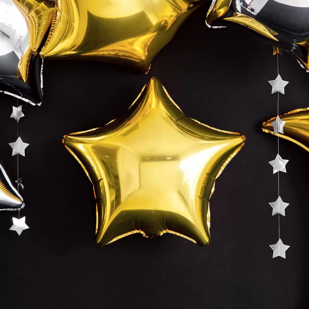 Flash Sale Golden Star Balloon Shaped Helium Balloons