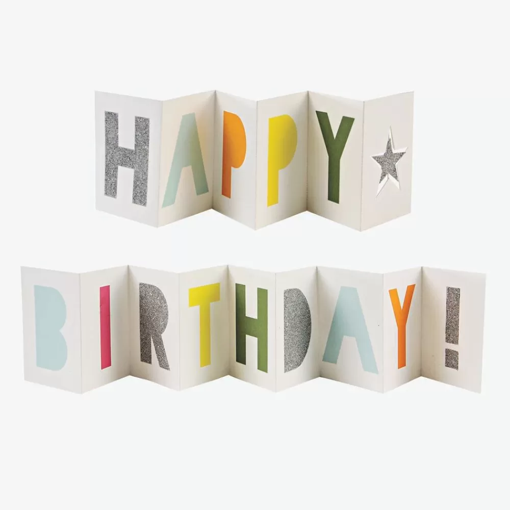 Best Sale Happy Birthday Accordion Card Greeting Cards