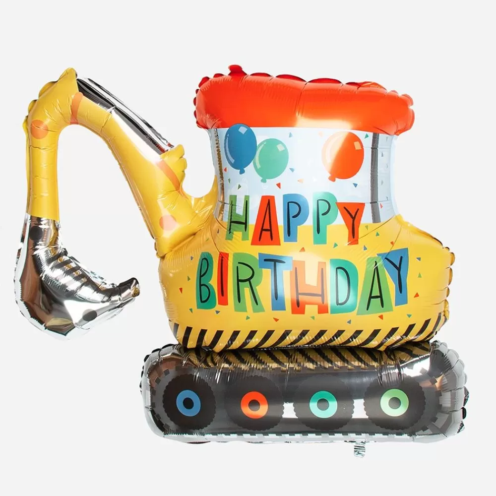 Sale Happy Birthday Backhoe Balloon Shaped Helium Balloons