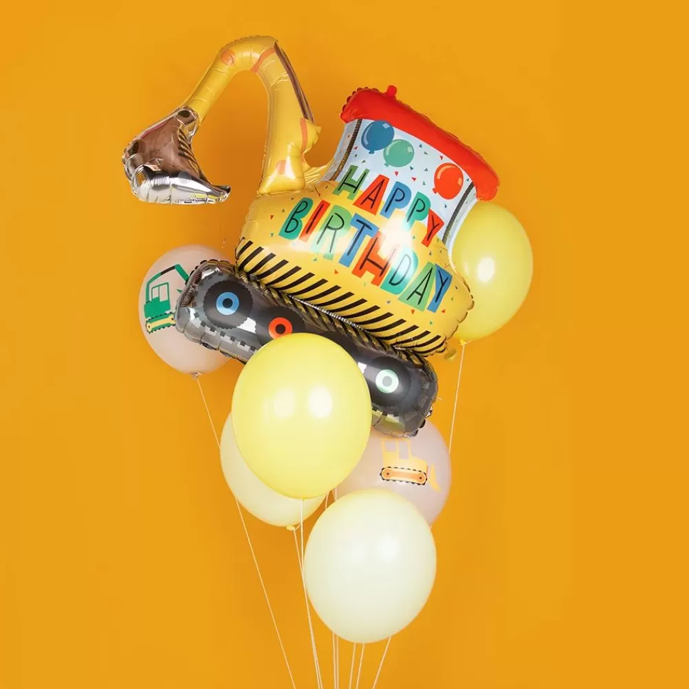 Sale Happy Birthday Backhoe Balloon Shaped Helium Balloons