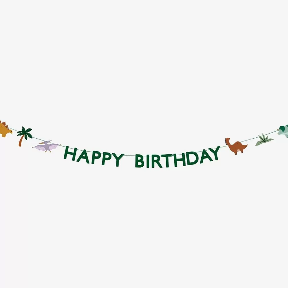 Clearance Happy Birthday Dinosaur Garland Garlands