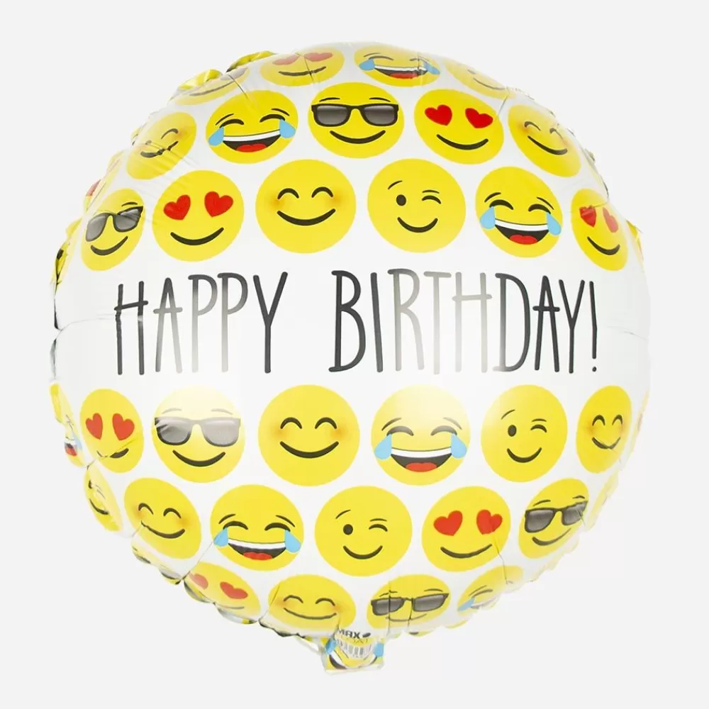 Cheap Happy Birthday Emoji Balloon Shaped Helium Balloons