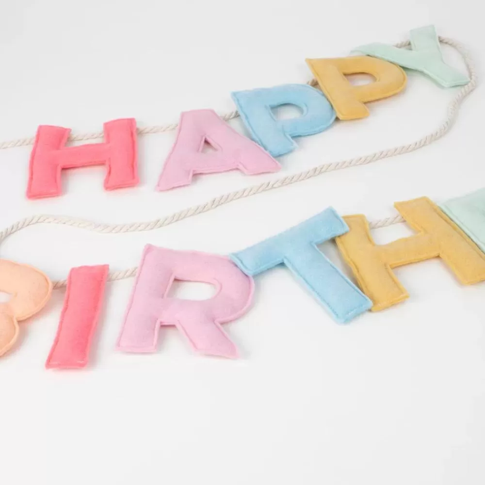 Online Happy Birthday Felt Garland Garlands