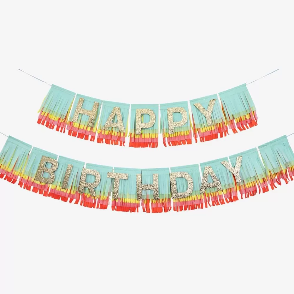 Best Happy Birthday Rainbow Fringe Garland Garlands