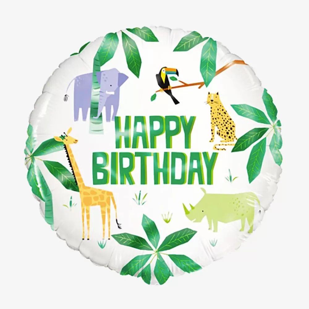 Flash Sale Happy Birthday Safari Balloon Shaped Helium Balloons