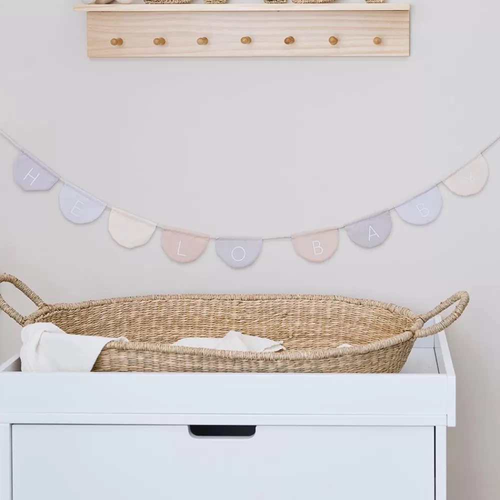 Store Hello Baby Fabric Pennant Garland Garlands