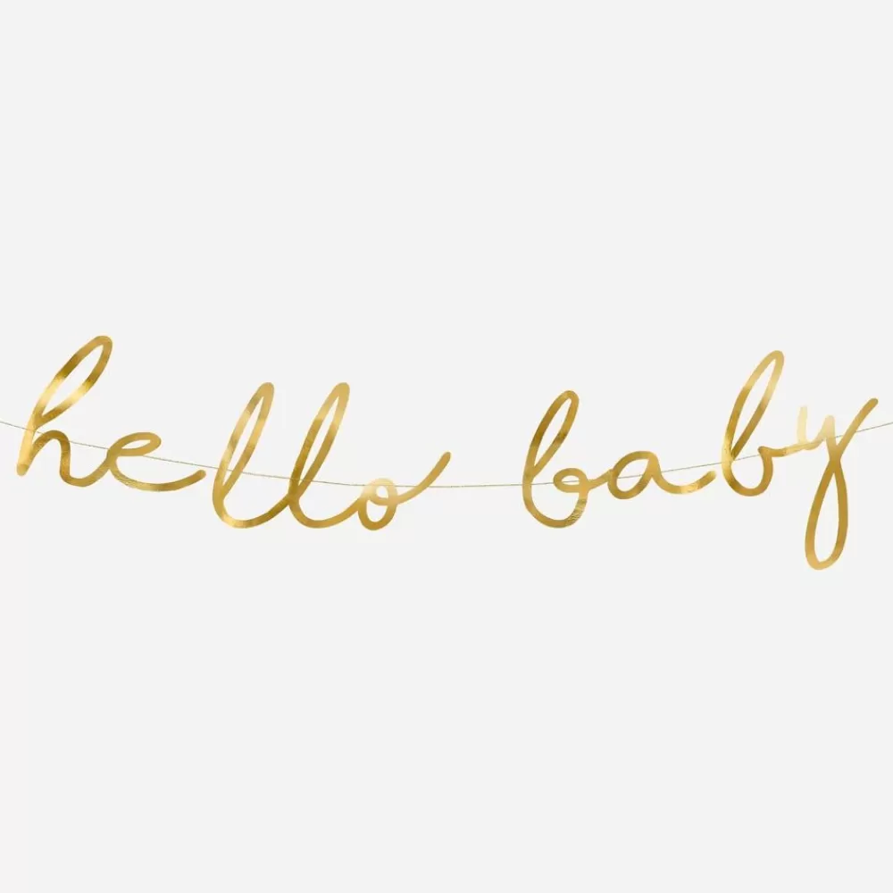 Shop Hello Baby Golden Garland Garlands