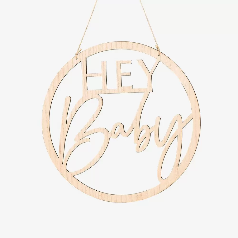 New Hey Baby Wooden Pendant Light Wall Decorations