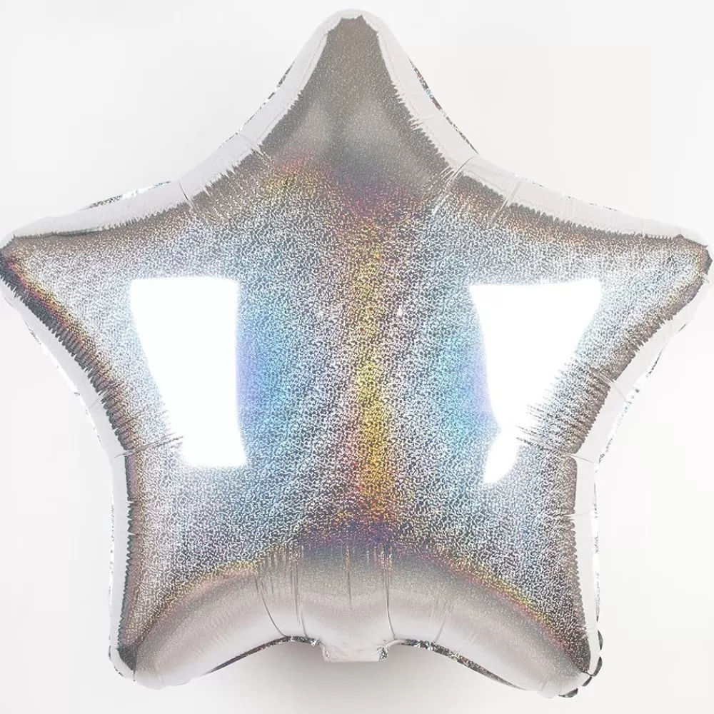 Hot Holographic Star Balloon Shaped Helium Balloons