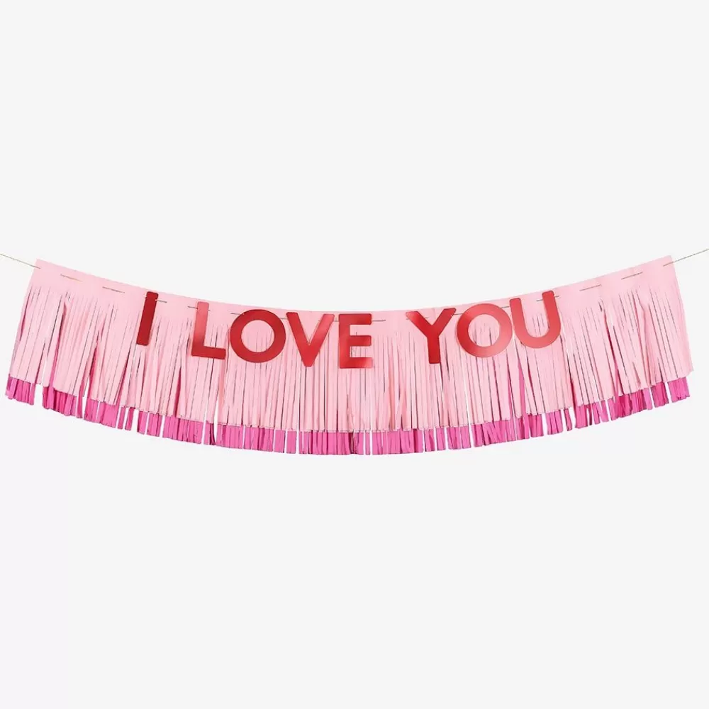 Cheap I Love You Fringe Garland Garlands