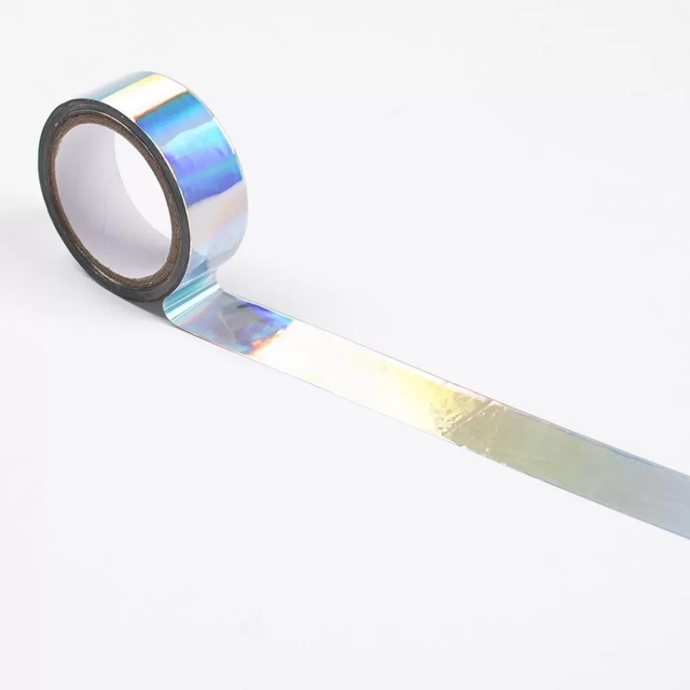 New Iridescent Adhesive Strip - Silver Masking Tape