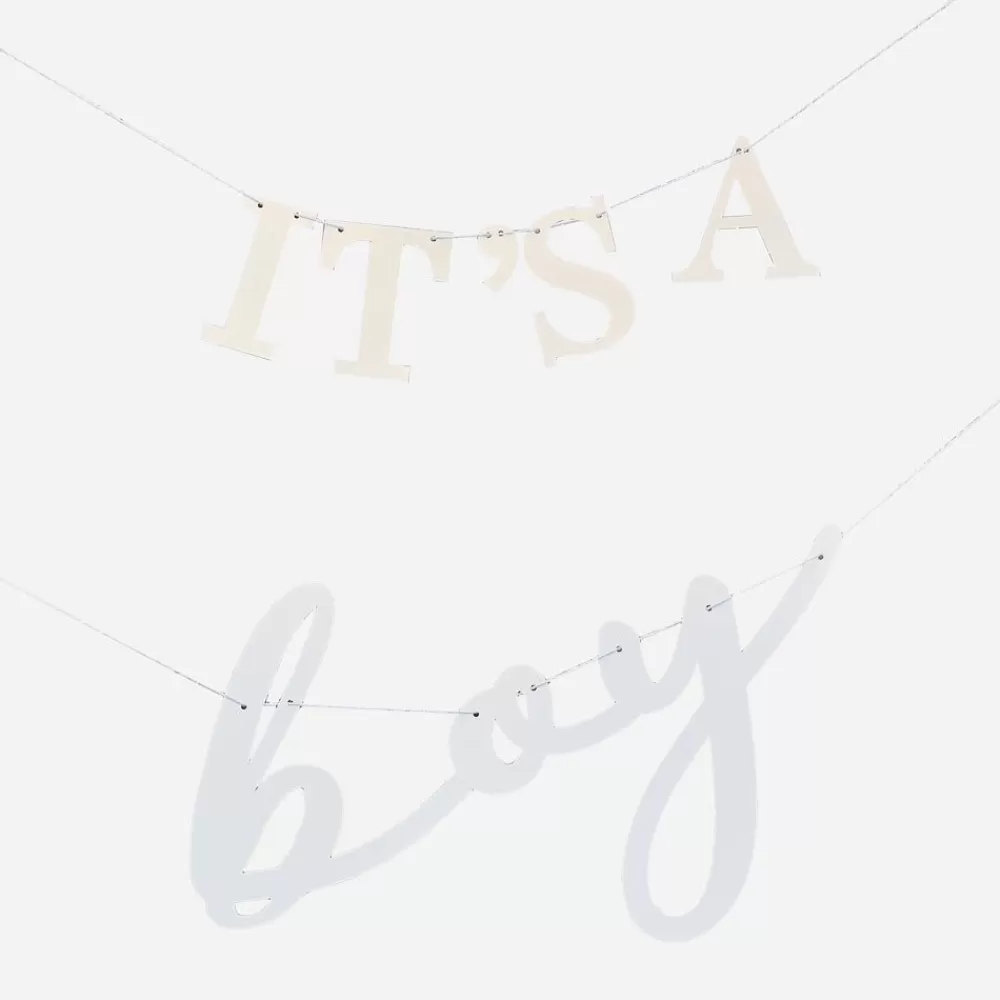 Cheap It'S A Boy Wooden Garland Garlands